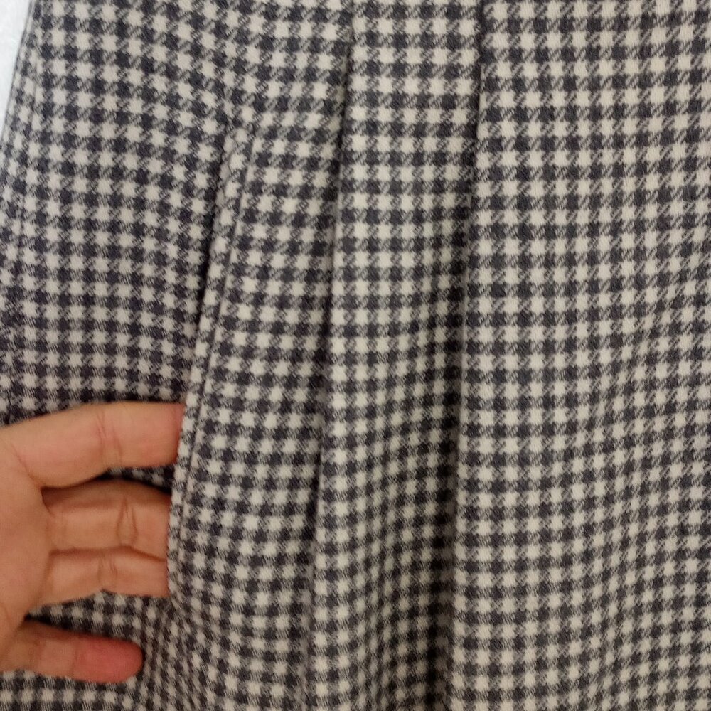 Liz Claiborne Grey & White Check Tweed Wool Vintage Career Skirt - Picture 3 of 9